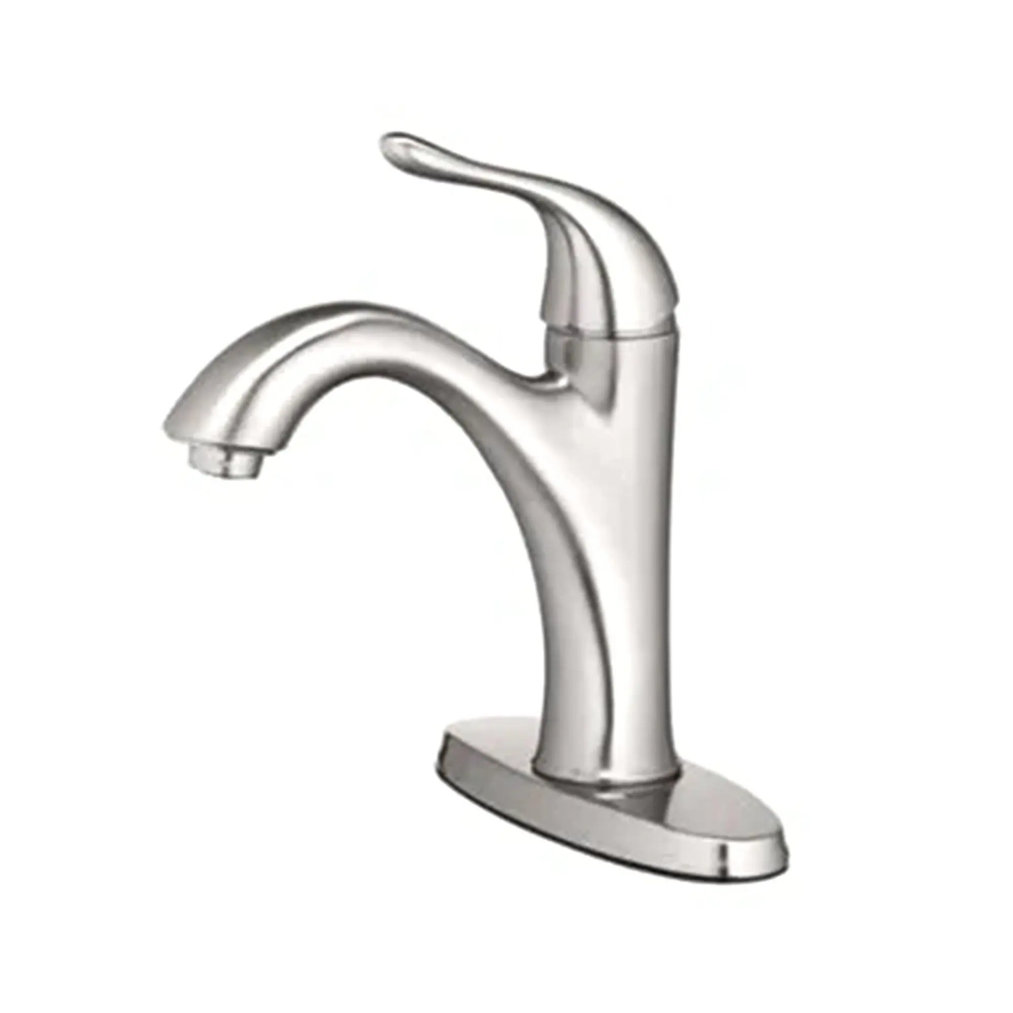HomePointe Single Lever Bathroom Faucet with Plastic Pop-Up, Brushed Nickel HomePointe Single Lever Bathroom Faucet with Plastic Pop-Up, Brushed Nickel