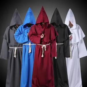 Medieval monk costume wizard priest cos costume Halloween death robe cosplay role-playing costume