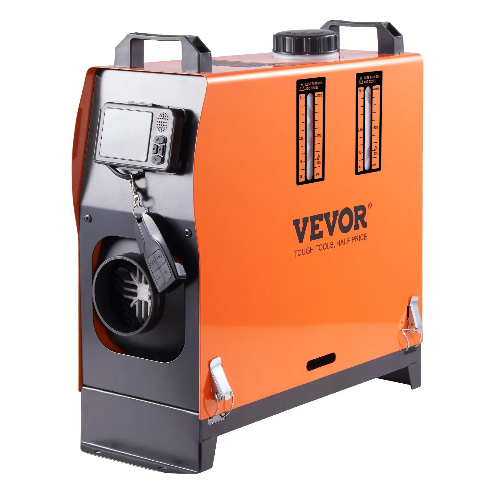 【Summerfinds】VEVOR Diesel Air Heater All In one One Air Outlet8KW Diesel Heater 12VFast HeatingDiesel Parking Heater with Red LCD SwitchRemote Control For CarRV TruckBoatCampervans and Caravans
