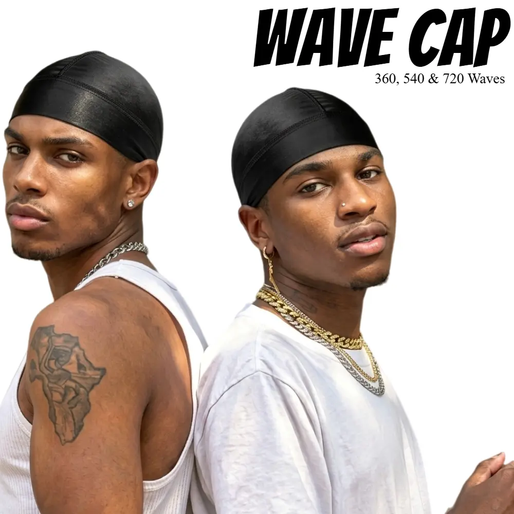 Silky Wave Cap Non Slip Durag for 360 540 720 Waves Perfect Compression Sleeping Beanie No Lines