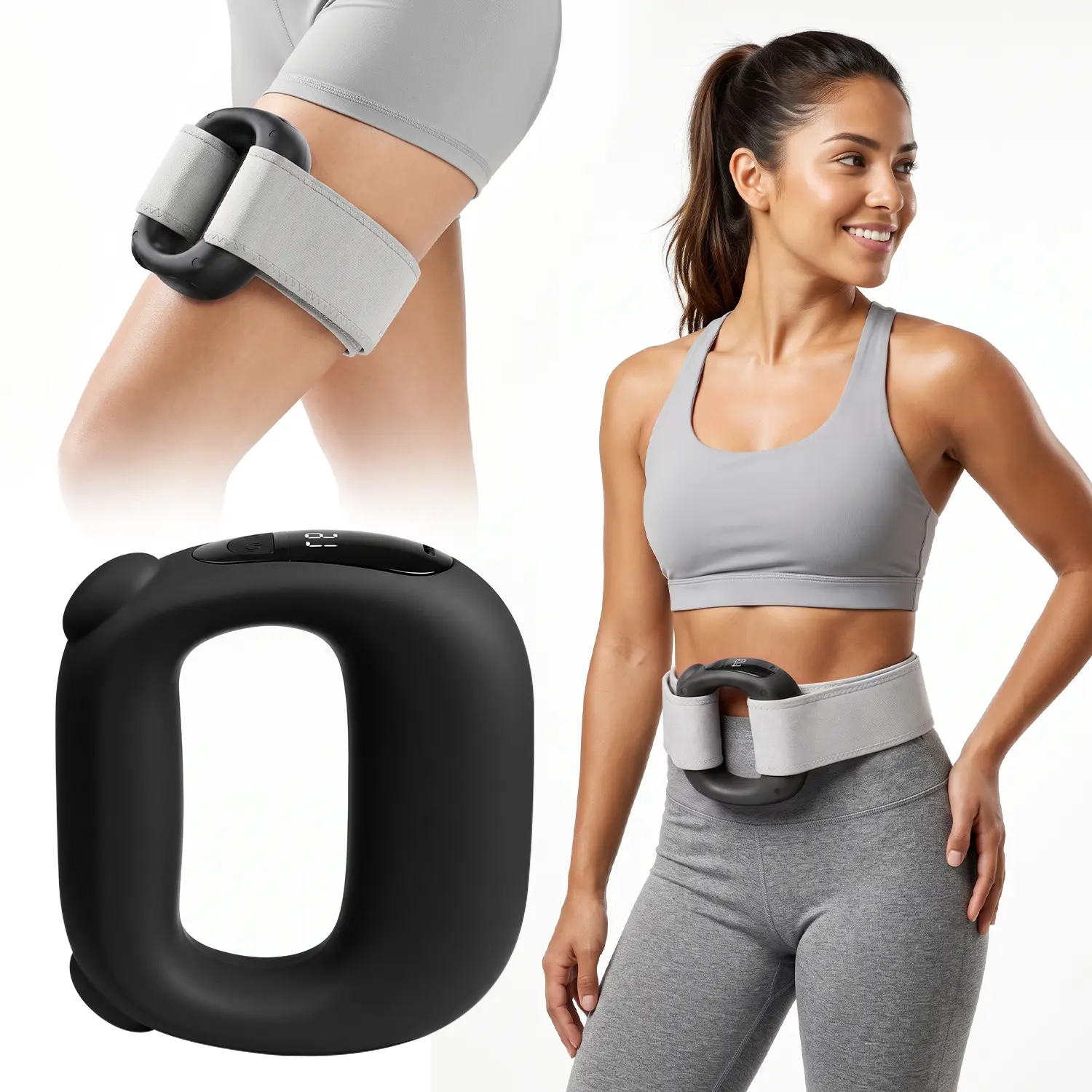 Portable Fascia Ring Heatable Massager 5 Speed Levels + 5 vibration Modes for Waist Back Arms & Legs Hands-Free Full Body Massage Device for Relaxation Gift for Men & Women