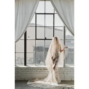 Double Double Layer Drop Wedding Veil #1701