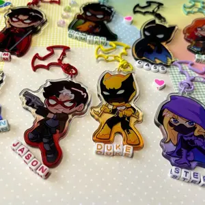 7 Ops Batfam Acrylic Keychains, Superherooooo Anime Bag Charm Gifts