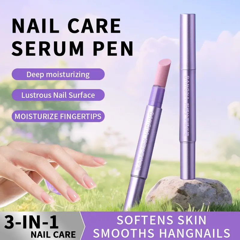 Camellia Scented 3-in-1 Nail Care Pen - Repair Soft Nails & Cuticles Remove Dead Skin Nourish Nail Bed Brighten for Dry Rough Hands Mothers Manicure