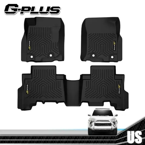 G-PLUS 100% Brand New TPE All-Seasons Car Floor Mats, Vehicle-Specific Direct Replacement for 1996-2023 Toyota 4Runner & Lexus GX460, Waterproof Front Anti-Slip Liners, Durable Automotive Car Interior Accessories