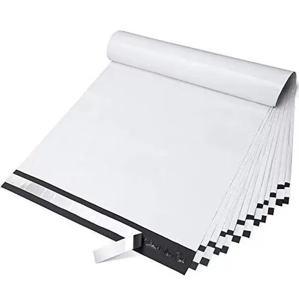 Matte White Poly Mailer Bags, 25 x 35 cm, 100 Pack