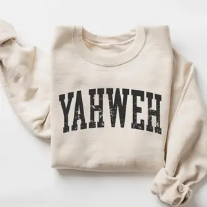 Yahweh Sweater,Christian Hoodie,Spiritual Outfit,Church Sweatshirt, Prayer Gifts, Gift For Believer, Religious Shirt, Faith Over Fear