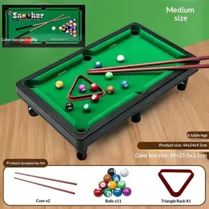 Interactive Desktop Game for Kids and Adults, Mini Snooker Table With Triangle Rack and Cues, Compact, Portable, Home Use, Fun Learning Toy, Creative Play, Family Bonding Activity