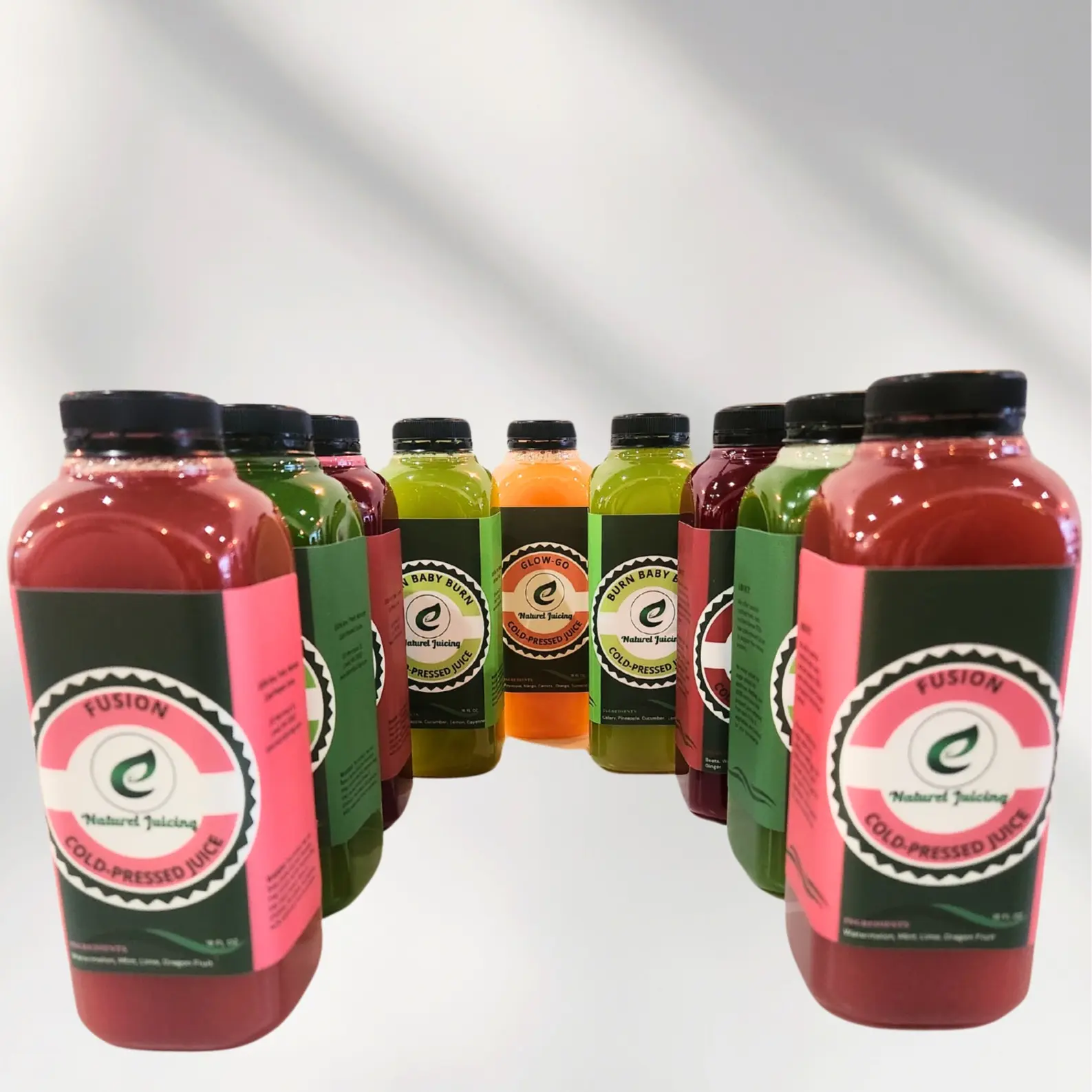 3-DAY Juice Starter Cleanse - 9 bottles with tropical fruits and vegetables