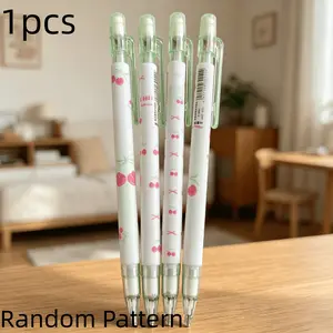 Matcha Cherry Automatic Pencil, Style High Aesthetic Girl Heart, Cute Fresh, 0.5mm Smooth Writing, Ideal for Students, Handwriting, Sketching