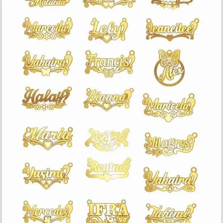 Nombres Personalizados hechos en 14k