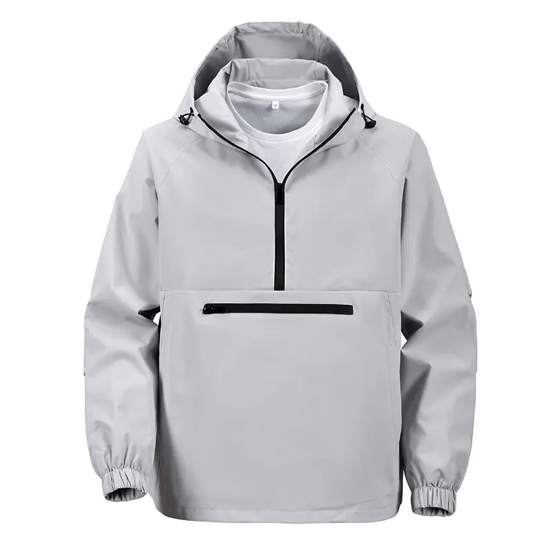 New Windproof Waterproof Softshell Hooded Jacket for Men, Unisex Couple Pullover Outerwear, Ideal for Hiking, Fishing, Travel & Daily Autumn Casual Work Wear