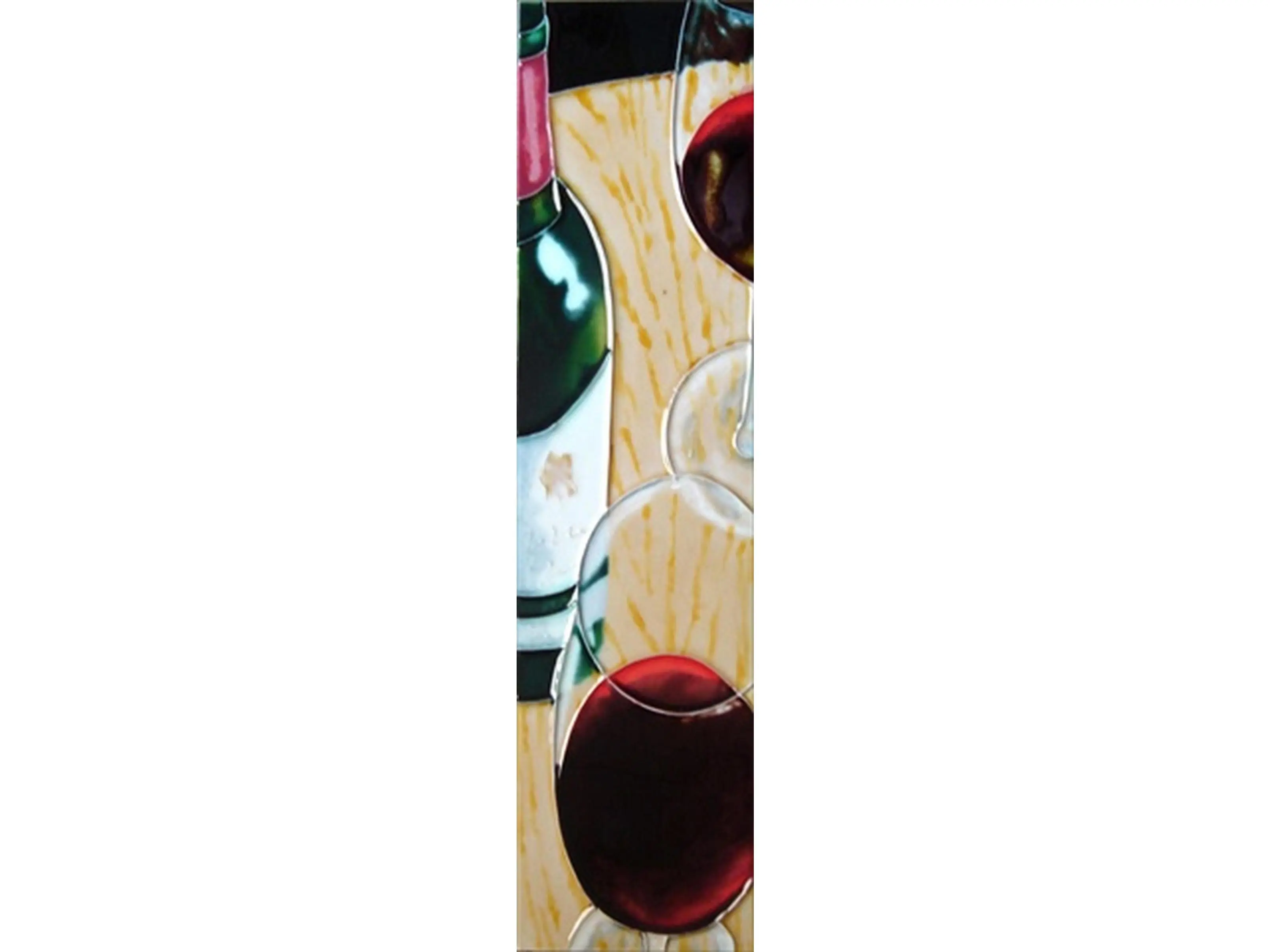Continental Art Center MD-007 Hand-Made Artistic Ceramic Wall Tile, 4x16 in, for Home Decoration