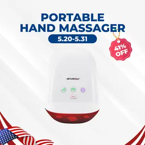 CINCOM Portable Hand Massager (WHITE), Cordless, with Comfort Heat and Gentle Massage, Adjustable Settings, Auto-Off Feature, Rechargeable, Perfect for Daily Relaxation, Ideal Gift