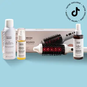 Bondi Boost Infrared Thermal Brush + Heat Protect + Dry Shampoo + Hair Oil TikTok Exclusive Styling Kit for Healthier Heat Styling
