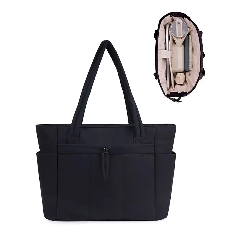 Plain Women's Lightweight Office Tote Bag - Business Multifunctional, Multi-Compartment, Trendy Commuter Bag for Work & Classes Travel Tote Bag Fashion Tote Bag