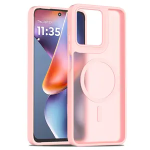 Motorola Moto G Power 2025 / G Power 2026 Case Magnetic Translucent Matte Hybrid Gradient Transparent Soft TPU Clear Skin Cover Protection Case with Secure Fit