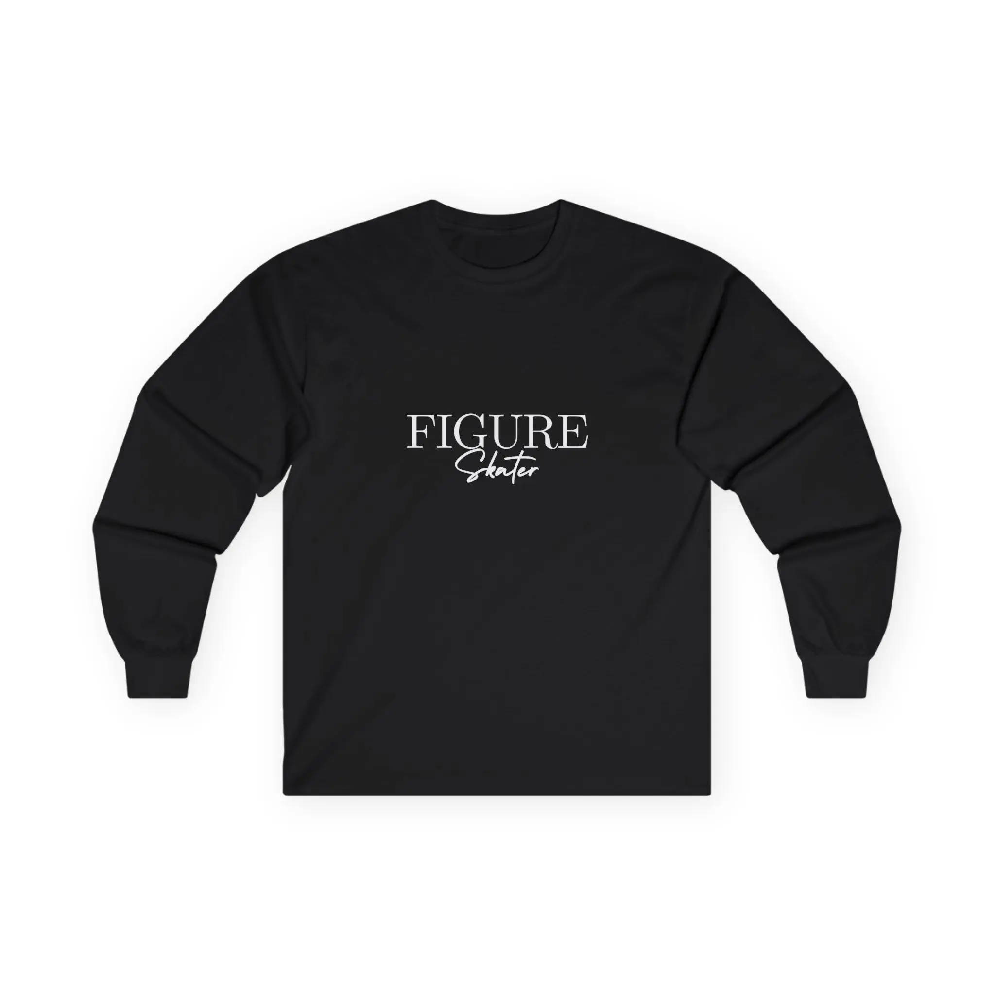 Figure Skater (White Font) Long Sleeve Tee, Ice Skating Shirt, Figure Skating Gift, Skater Apparel, Ice Sports Clothing