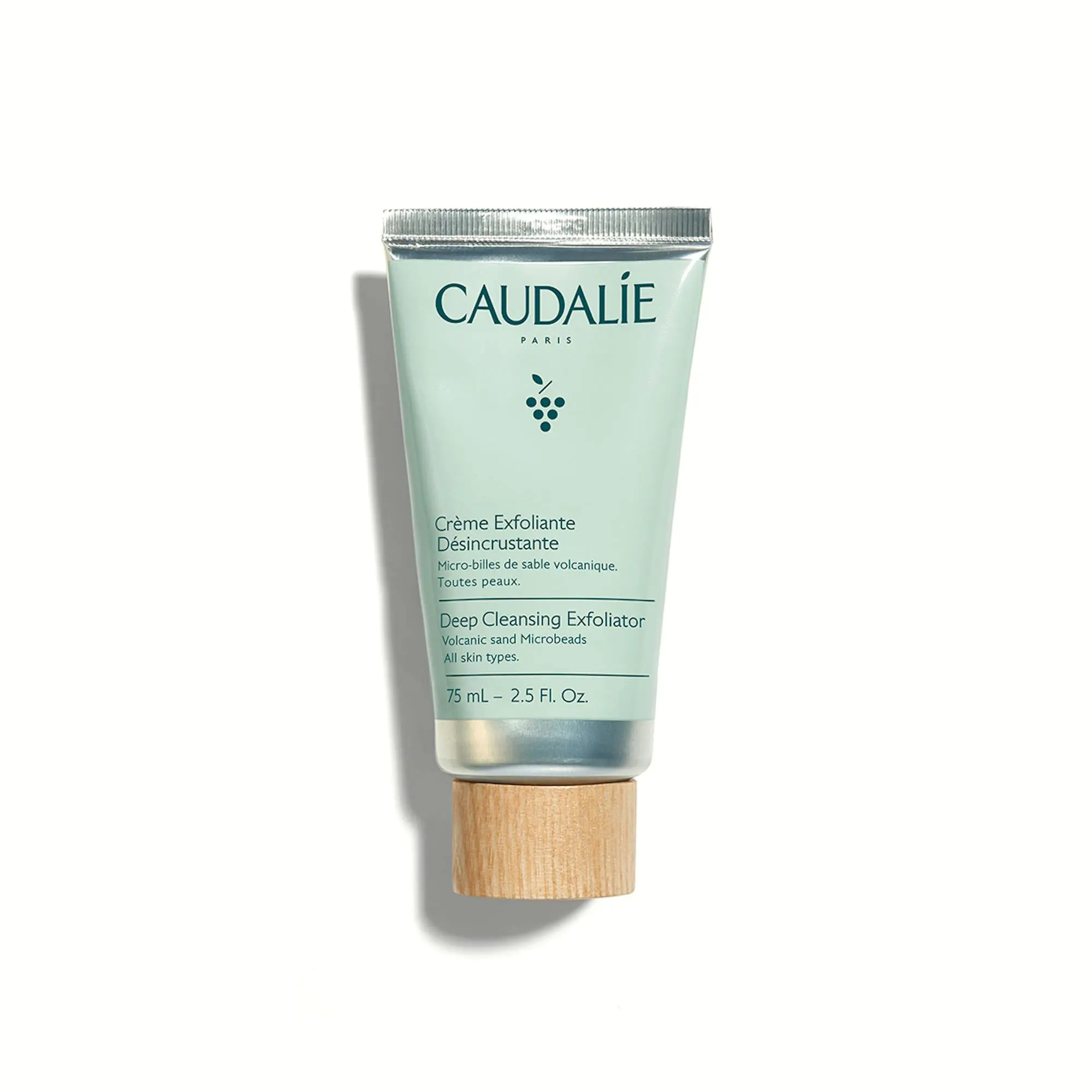 Caudalie Deep Exfoliating Cleanser - Pore Purifying Face Scrub with Grape Water & Menthol, Deep Cleansing Face Care Product for Exfoliate, Skin Detox, Fresh and Clean, Smoother Radiant Skin