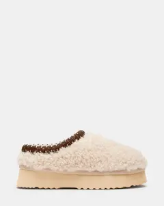 Steve Madden SELENA FAUX SHEARLING NATURAL