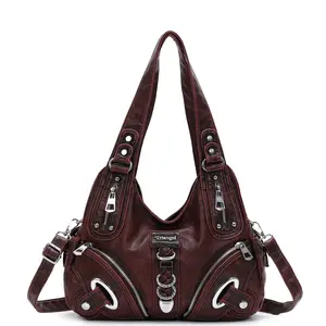 Lvanka's Vintage Crossbady Bag - Elegant PU Hobo curve Tote Satchel for Women, Adjustable Strap, Magnetic Closure, Stylish Accessories for Women,12" × 4" × 9.5" Dimensions, Everyday teacher Bag, Mom Gifts,summervibes trendy crossbody