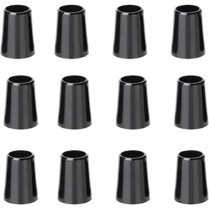 12 Pieces Solid Black Flat Golf Iron Ferrules for Tapered 0.355 Shaft and 0.370 Shaft 0.500/0.750/1.000 Height Optional
