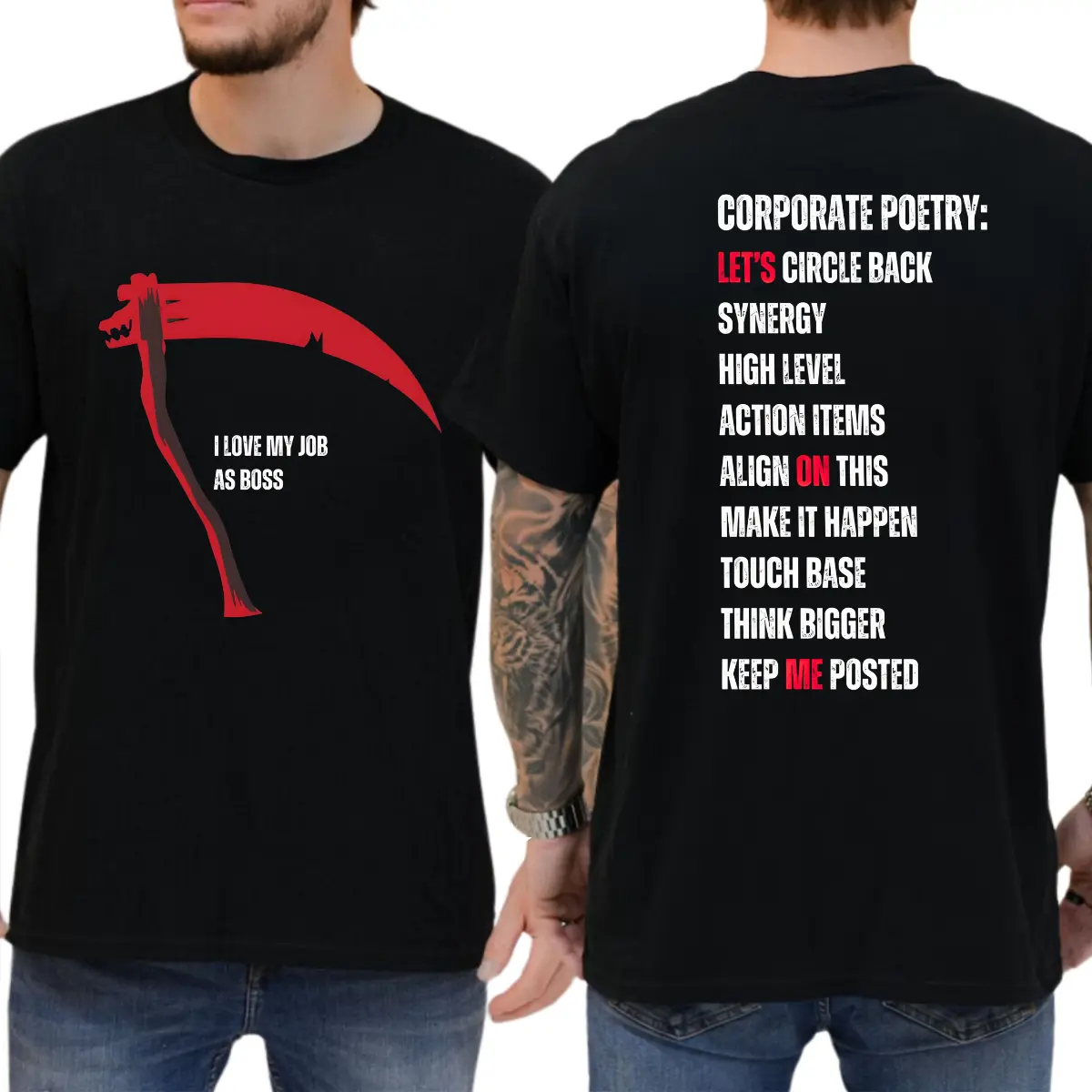 I Love My Job As Boss T-shirt, Dark Office Humor Tee, Funny Shirts, Casual Wear, Comfy Cotton
