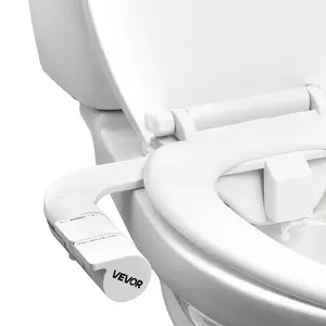 VEVOR Bidet Attachment for Toilet, 0.3 Ultra Thin Bidet Toilet Seat Attachment - Dual Retractable Nozzles, Adjustable Water Pressure, Non-Electric Cold Water Sprayer for Front Rear Water Wash, WhiteVEVOR Super Brand Day