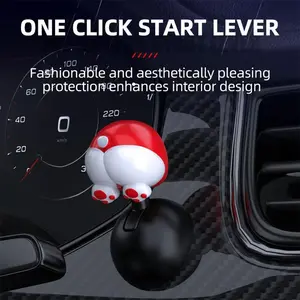 Durable ABS Material Easy One Click Start Button for Car Engine - Interior Accessories