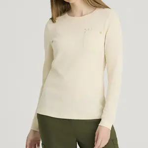 Grey's Anatomy Evolve Wanderlust Long Sleeve Waffle Knit Thermal Underscrub Tee