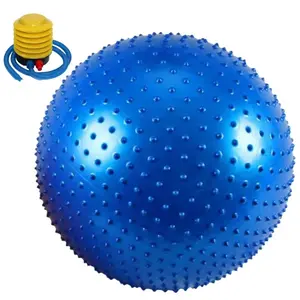 Sensory Tactile Spiky Massage Ball Inflatable Bouncy Exercise Ball with Air Pump for Kids Boys Girls Indoor Outdoor Play Pool Beach Yoga Fitness