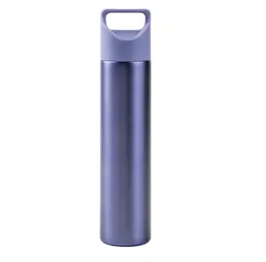 10 oz Purple Solid Print Double Wall Insulated Stainless Steel Water Bottle with Wide Mouth Lid