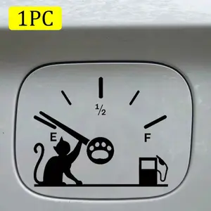 Cute Cat Car Fuel Tank Decal, Car Decals, Adorable Car Exterior Sticker Decoration, Fun and Stylish Vehicle Accessory for Your Love Car
