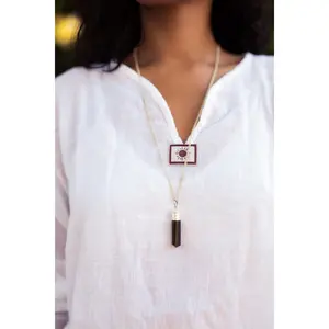 Black Tourmaline Protection Pendant (Ships from USA!)