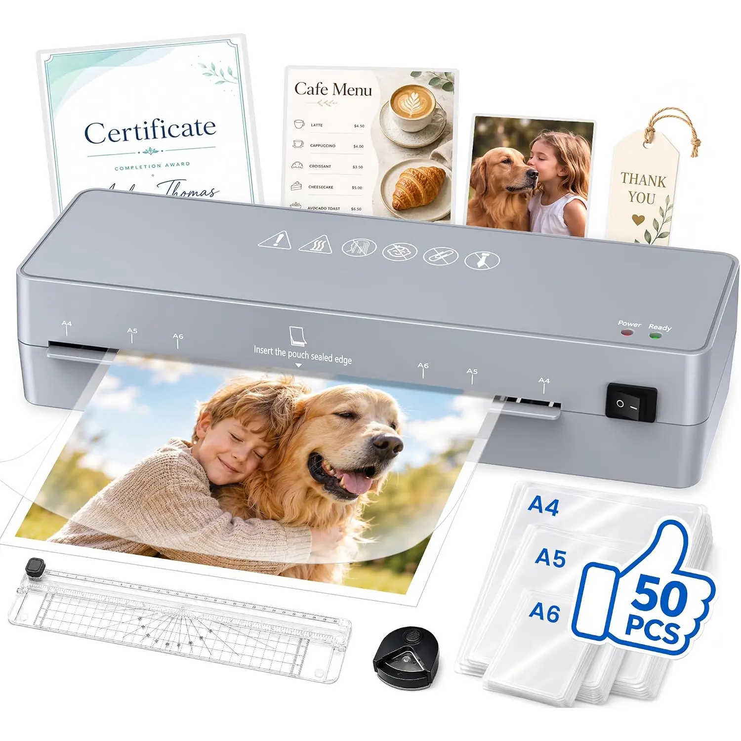 Laminator Machine 9-Inch - 5-in-1 Thermal Laminator Kit