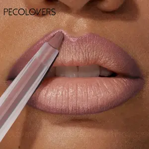Lip Liner Pencil Waterproof Smooth Application Smudge-Proof Moisturising Highly Pigmented 6 Colors Lip Contouring Makeup Lipliner