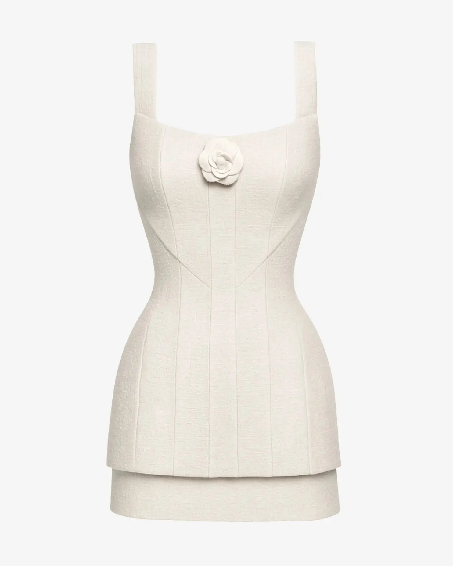 The Boucle Flower Mini Dress