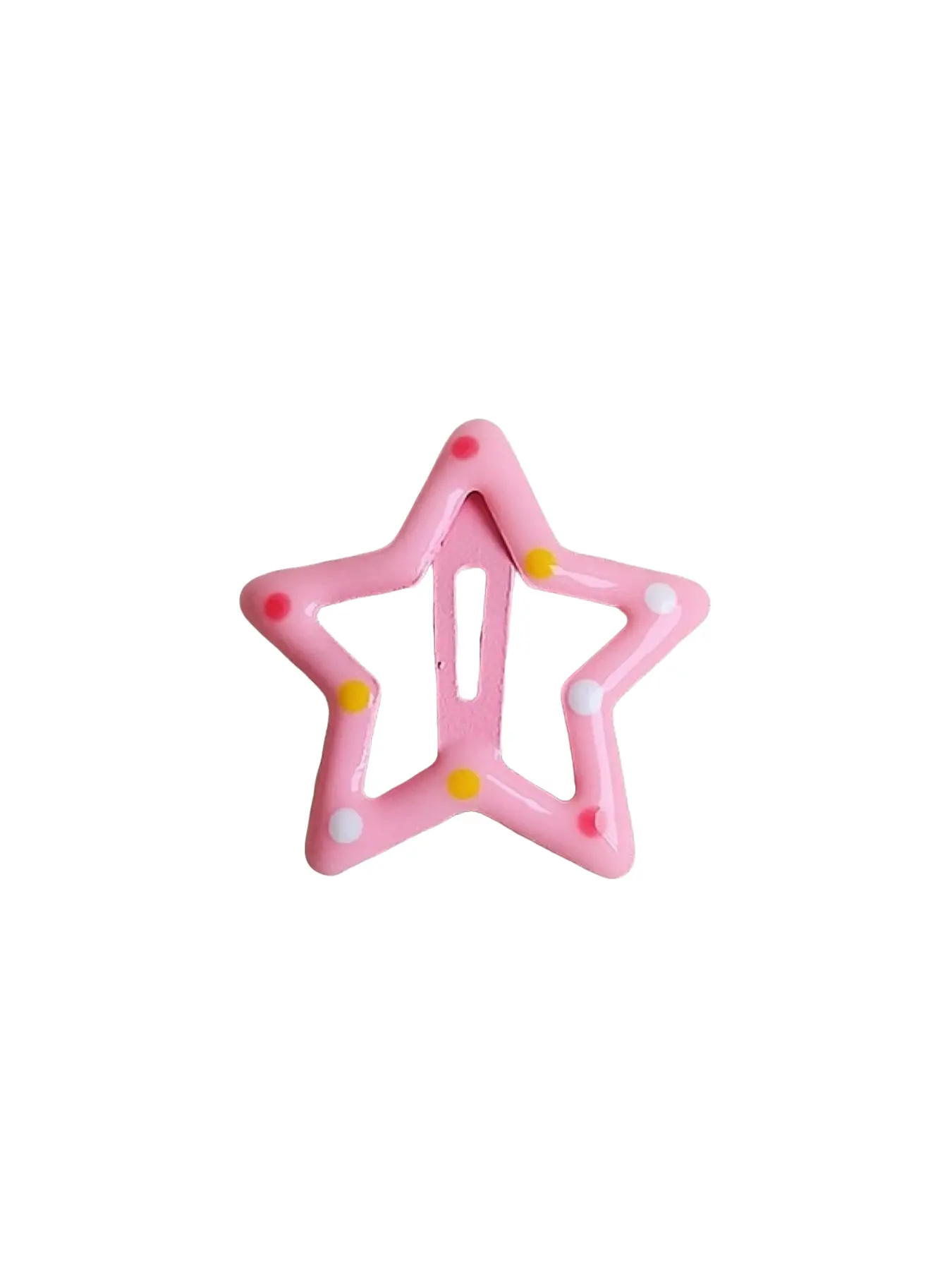 12-Piece Set Cute Hair Clips, 3cm Multicolor Glitter Polka Dot Star Clips, Asymmetrical Design, All Seasons, Perfect for Girls and Students