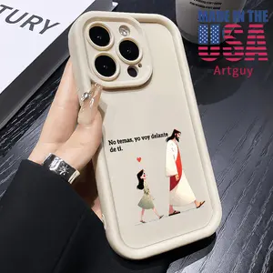 Case for iPhone 16 Pro Max 15 Plus 16E 14 13 12 11 XS XR Jesus and the Little Girl Advanced fashion gift Drop Protection Shockproof Soft Silicone smartphone Cover