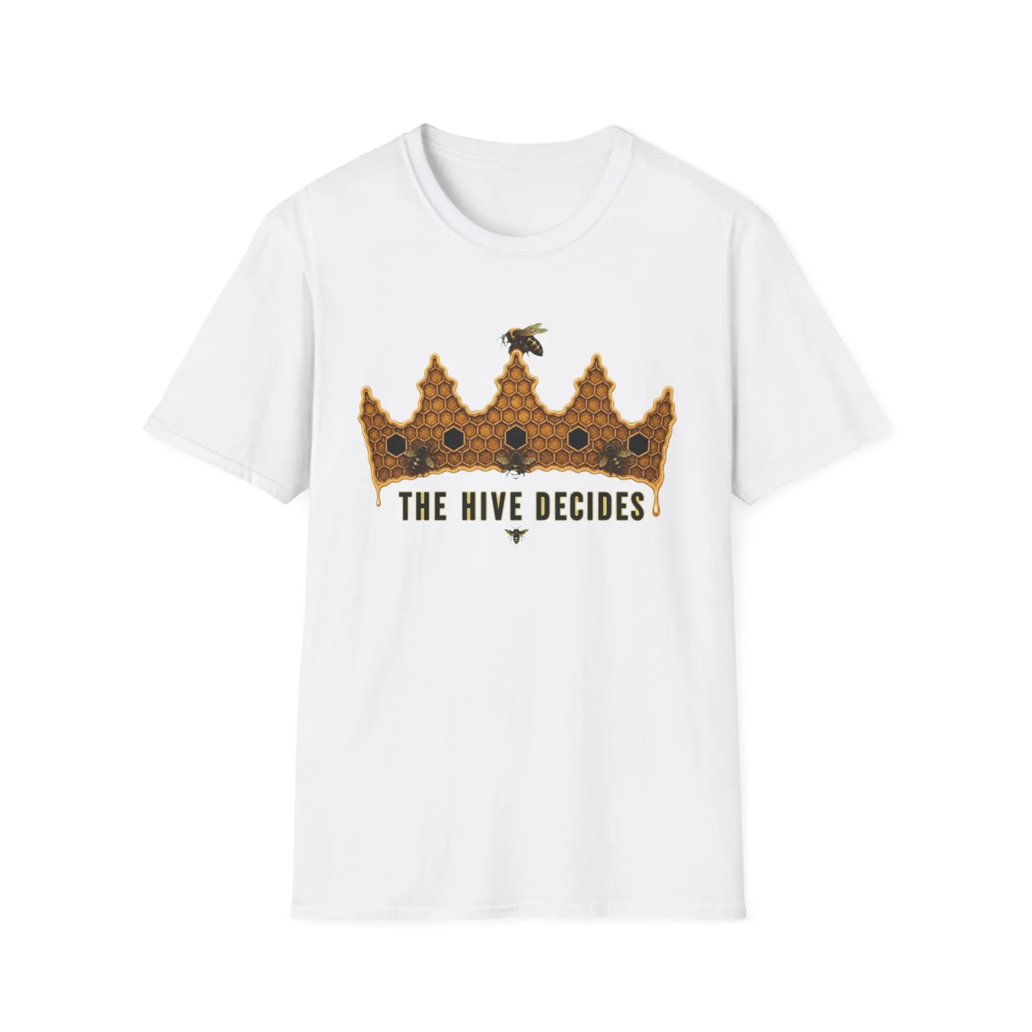 The Hive Decides T-Shirt | Honeycomb Crown NO QUEENS Streetwear Tee