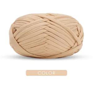 Pure Color T-Shirt Yarn, High Elasticity Soft Yarn, Ideal for Crocheting Summer Handbags, Cushions, Storage Baskets, DIY Crafts