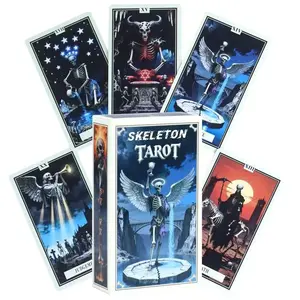 Skull Tarot Cards, Fortune-Telling Oracle Cards, Gothic and Surreal Dark Aesthetic, Includes 78 Cards, Divination and Prophecy