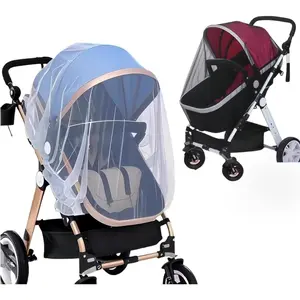 Universal Mosquito Net for Strollers - 2 Pack Breathable Insect Netting Protection for Babies, Fine Mesh Bug Screen Cover for Infant Car Seats, Cribs, and Playpens