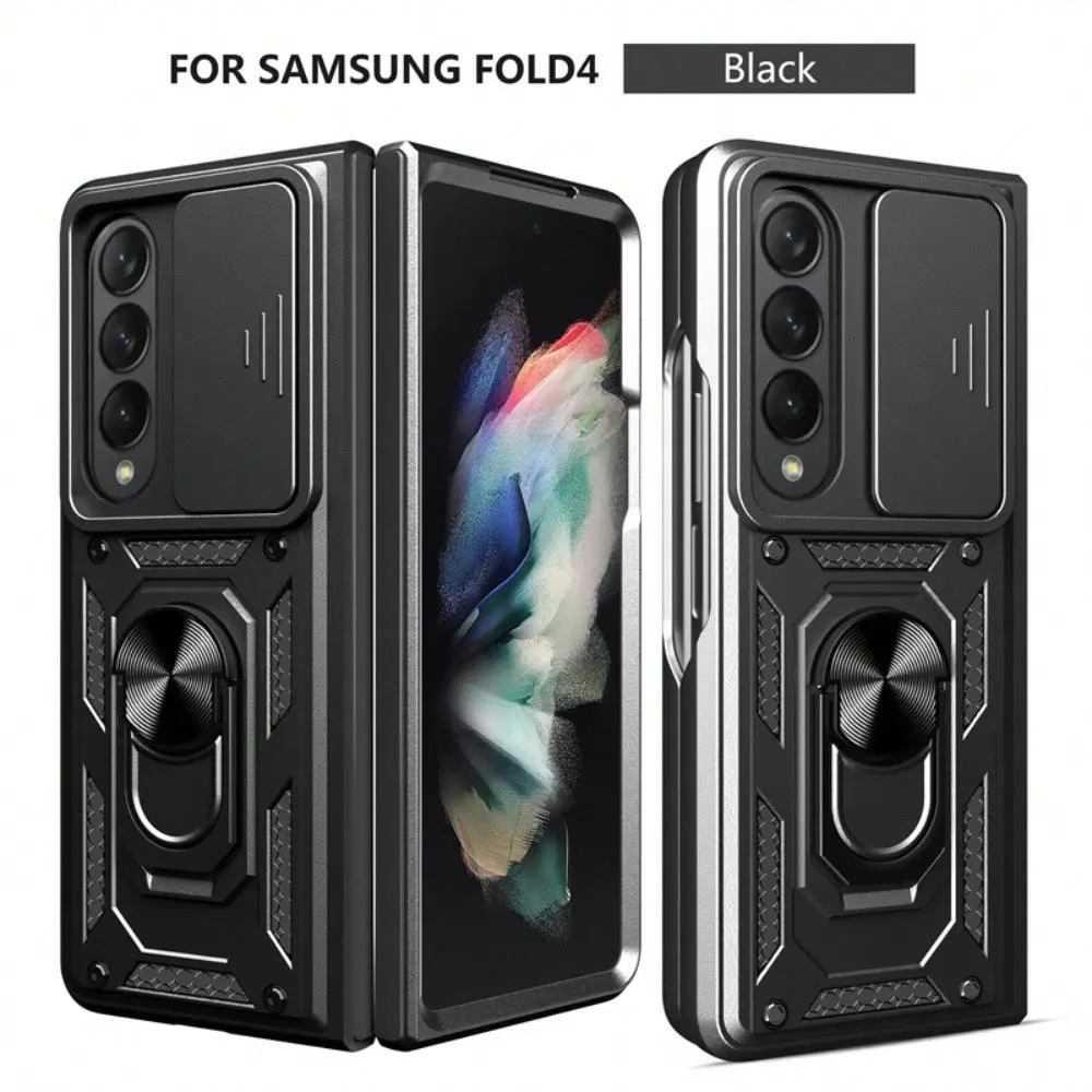 Shunjia Slide Window Phone Case for Samsung Z Fold 7/Fold 6, Compatible with Z Fold 5/Fold 4, Anti-Drop Protective Cover for Foldable Phones