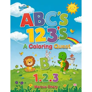 ABC's and 123's : A Coloring Quest: A Fun Coloring and Tracing Book for Preschool and Kindergarten Paperback – January 16, 2025