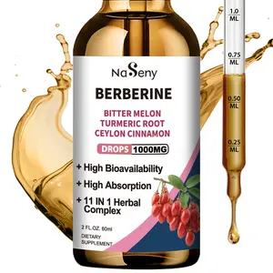 【Buy One Get One Free】Berberine Liquid Drop-BerberineSupplement, Berberine HCL Drops with Ceylon Cinnamon, Bitter Melon, Turmeric, Milk Thistle, Artichoke Leaf, Green Tea, 1000mg Berberine Extract Supplement, 11-in-1 Organic Berberine for Immune,Digestion