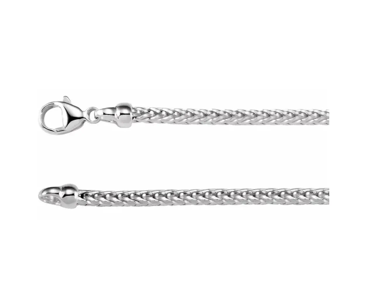 Sterling Silver 2.75mm Foxtail Chain 16"