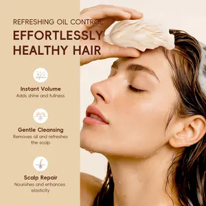 80g Rice Shampoo Bar with Foaming Net, Deep Cleansing Scalp, Hydrating Moisturizing, Gentle Nourishing, Travel Outdoor Essential, Haircare