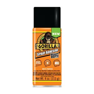 212 MAIN Gorilla 1906817 4 oz Heavy-Duty Super Strength Spray Adhesive, Easy-To-Use Spray