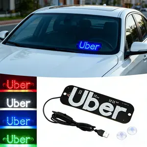 Uber Car Identification LED Light Secure Suction Cup Mount USB Powered for Taxi & Ride Share Drivers with Multiple Color Options usb plug embellishment
